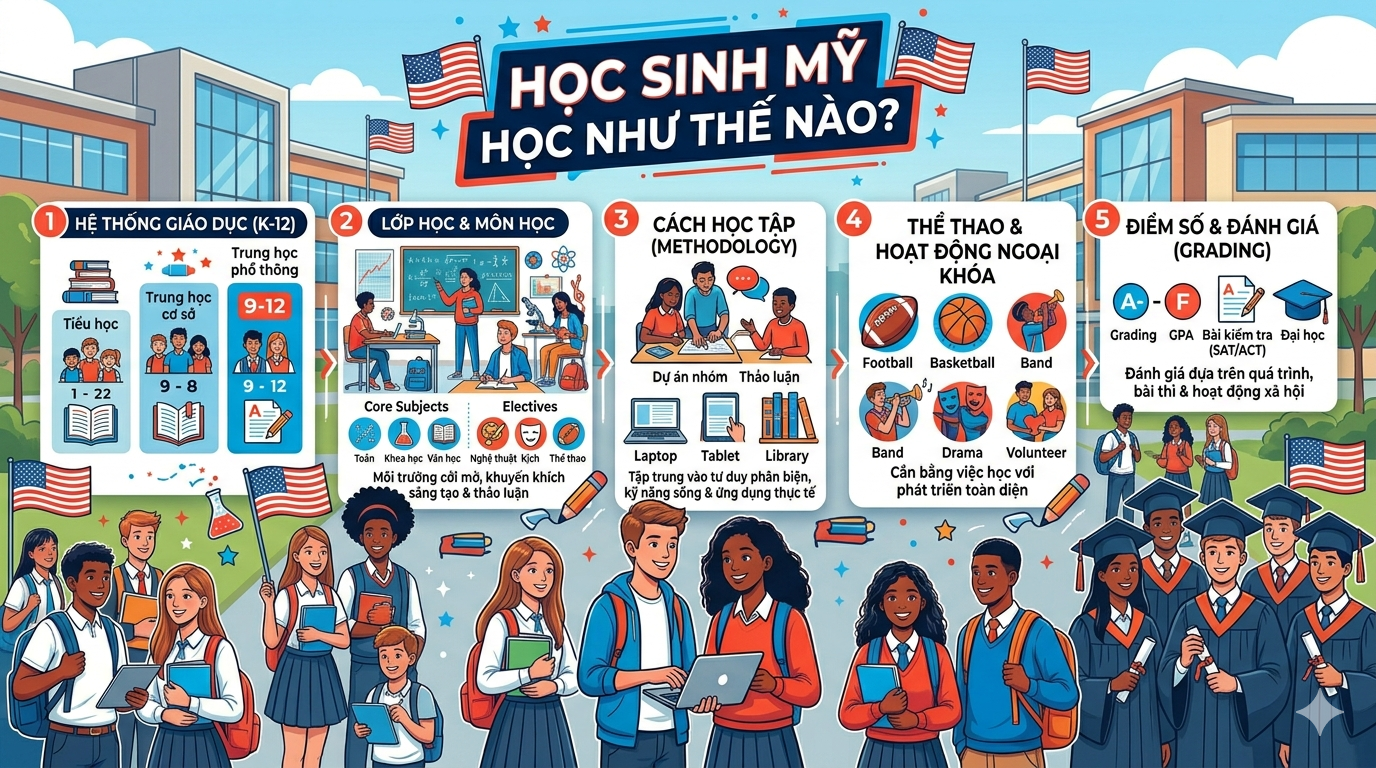Học sinh Mỹ học như thế nào? Bí quyết bứt phá nhờ học online từ cường quốc giáo dục